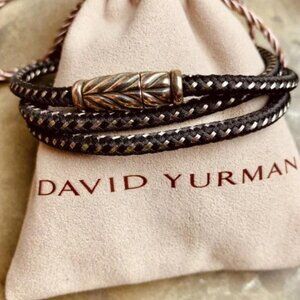 David Yurman Men's Woven Cord Wrap-around Bracelet (Thinner cord version)